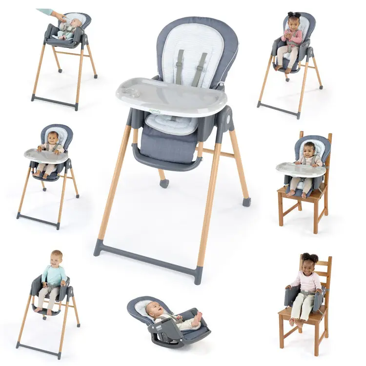 INGENUITY Jídelní židle Deluxe 7v1 Proper Positioner™ Chambray 0m+ do 23 kg