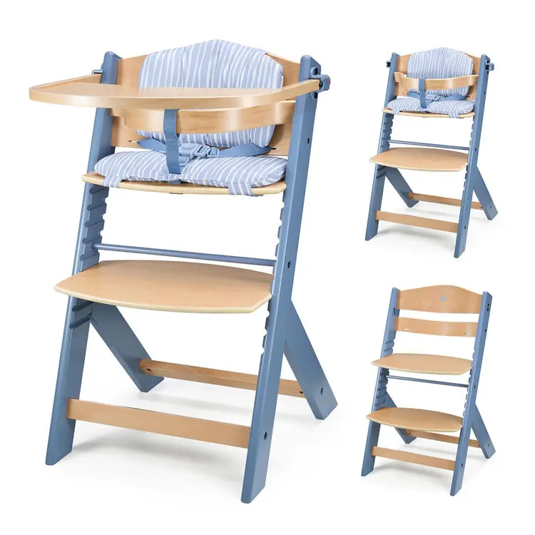KINDERKRAFT Židlička jídelní Enock Nordic Breeze s polštářem
