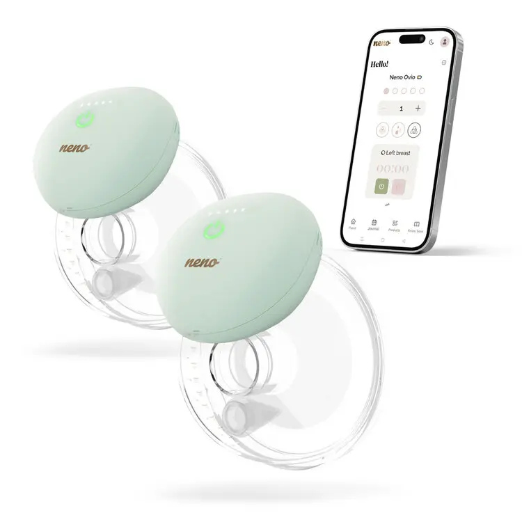 NENO Odsávačka mléka Hands-free Ovio Twin dvojitá, bezdrátová, elektronická s aplikací