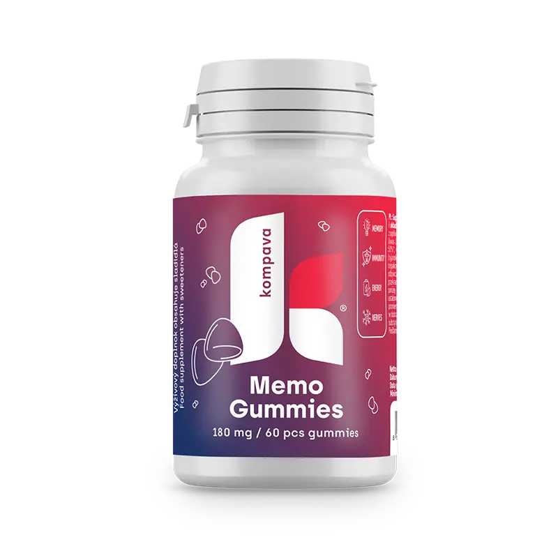 Kompava Memo Gummies, 60 gumových bonbonů