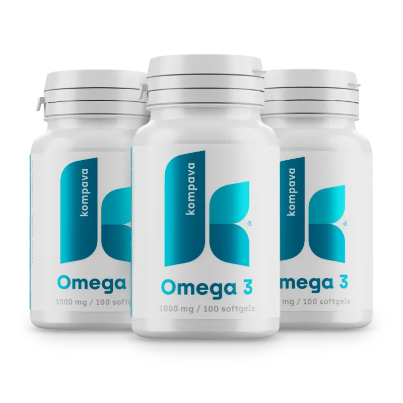 Kompava 3-balení Omega 3 1000 mg/100 kps