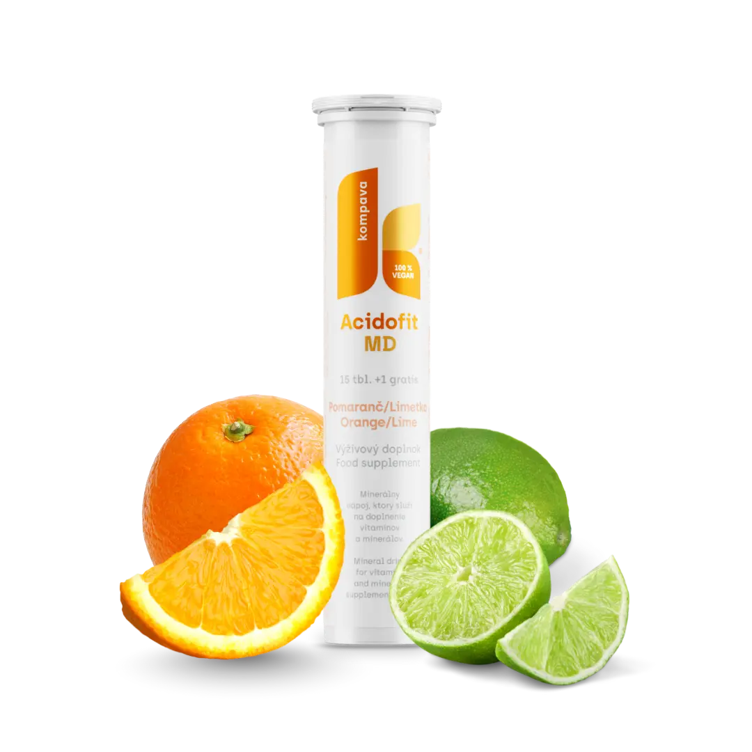 Kompava AcidoFit MD 16 tablet pomeranč-limetka