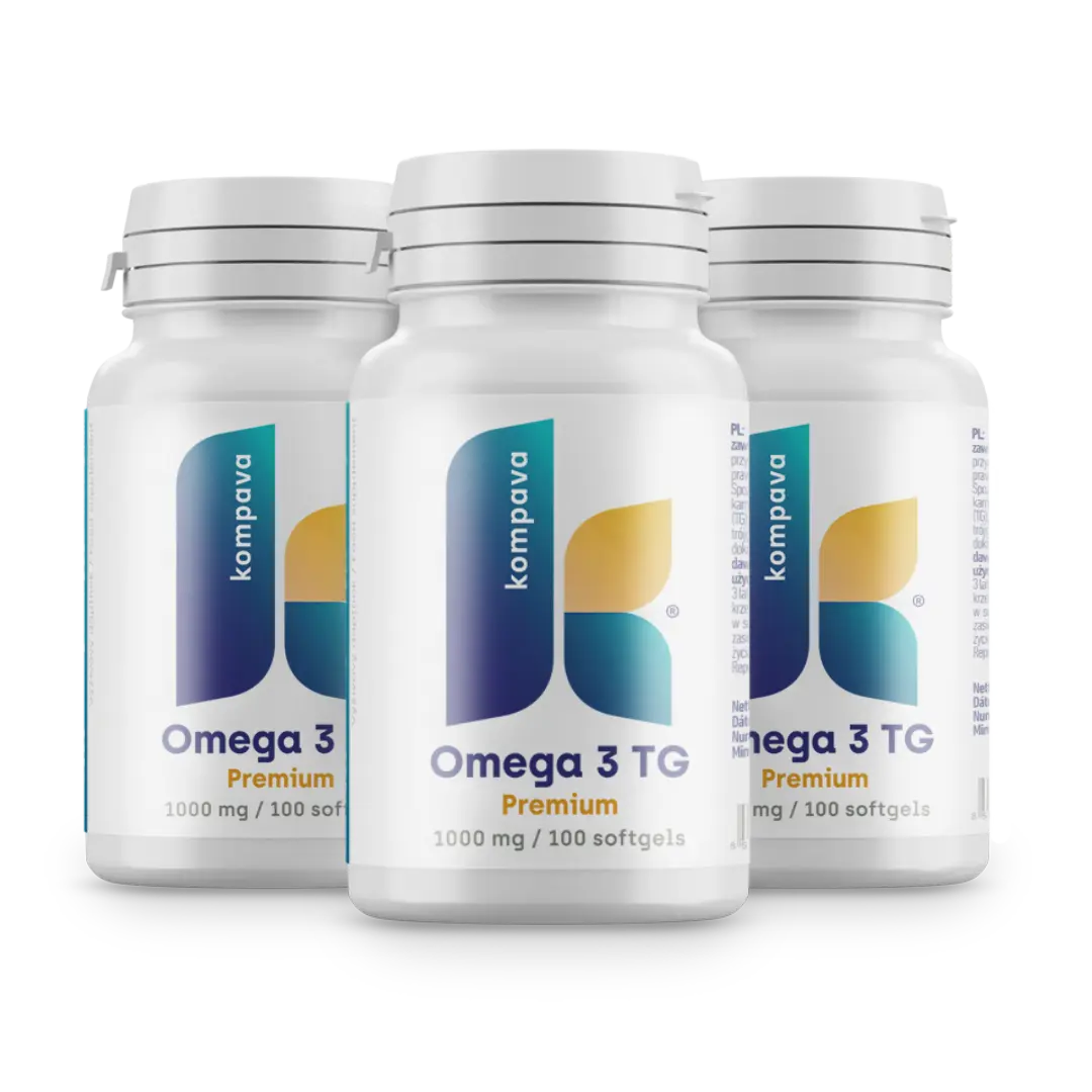 Kompava 3-balení Omega 3 TG Premium 1000 mg/100 kps
