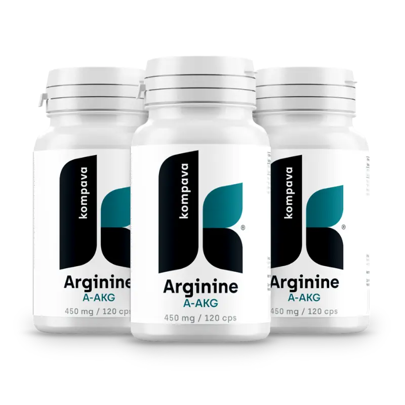 Kompava 3-balení Arginine A-AKG, 450 mg/120 kps