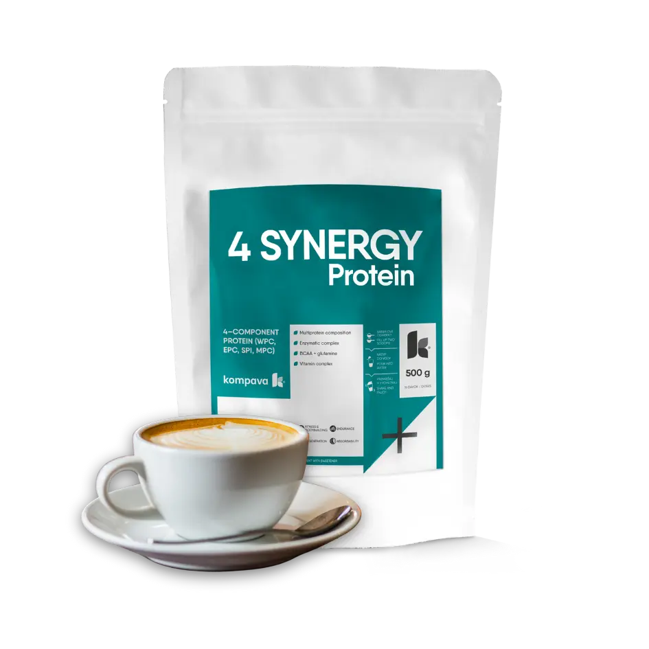 Kompava 4 SYNERGY Protein 500 g/16 dávek, caffe latte