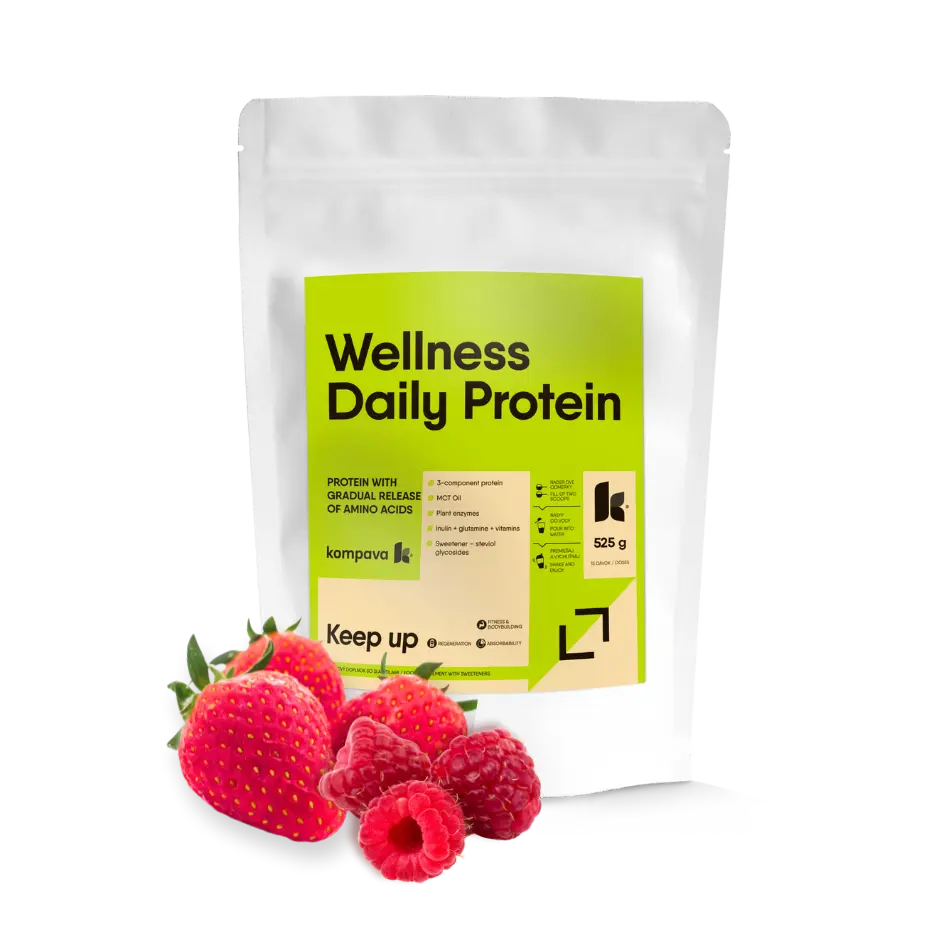 Kompava Wellness Daily Protein 525 g jahoda-malina