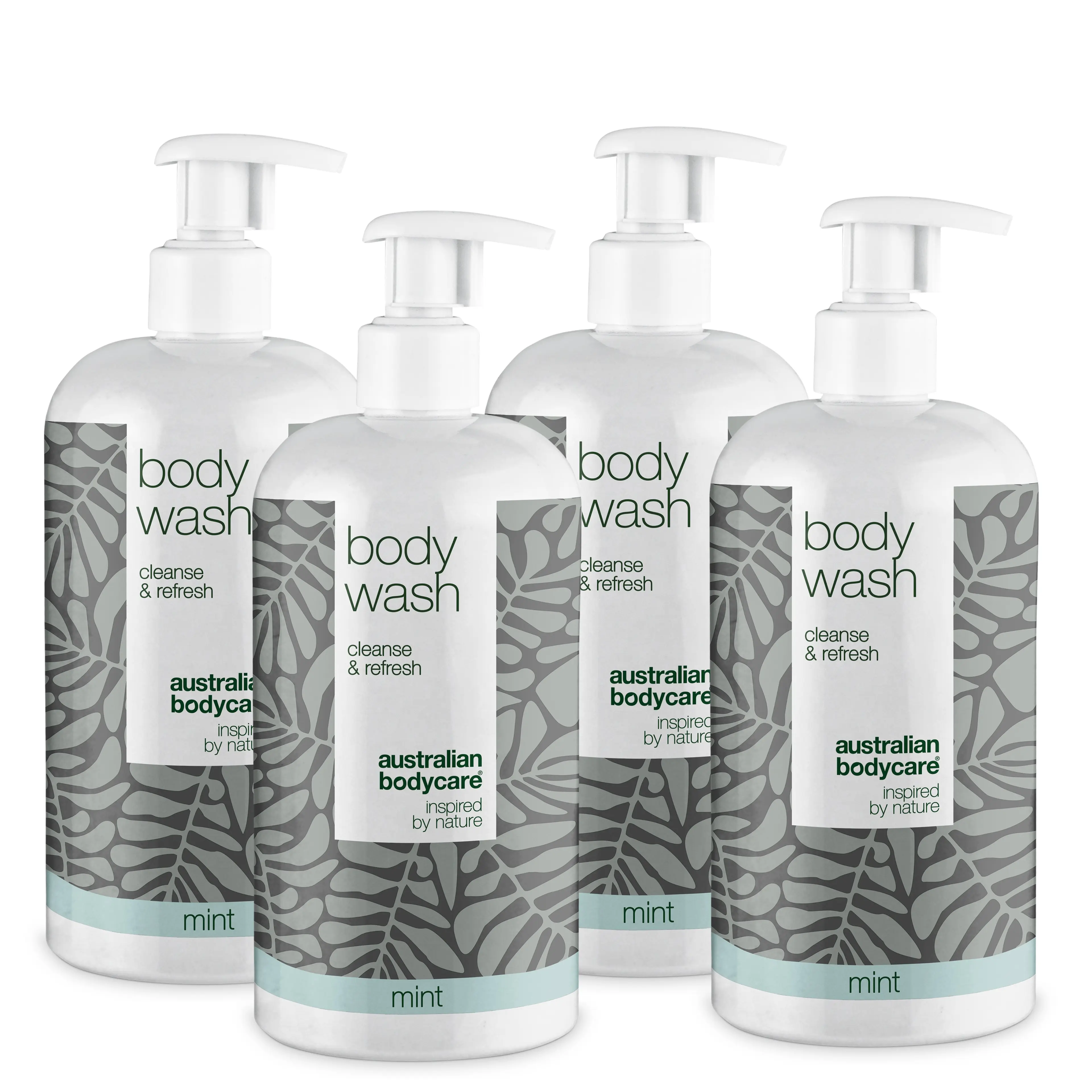 4 za cenu 3 Tea Tree tělové mycí prostředky 500 ml Mint - výhodná nabídka — Balení 4 tělových mycích prostředků (500 ml): Tea Tree Oil Mint