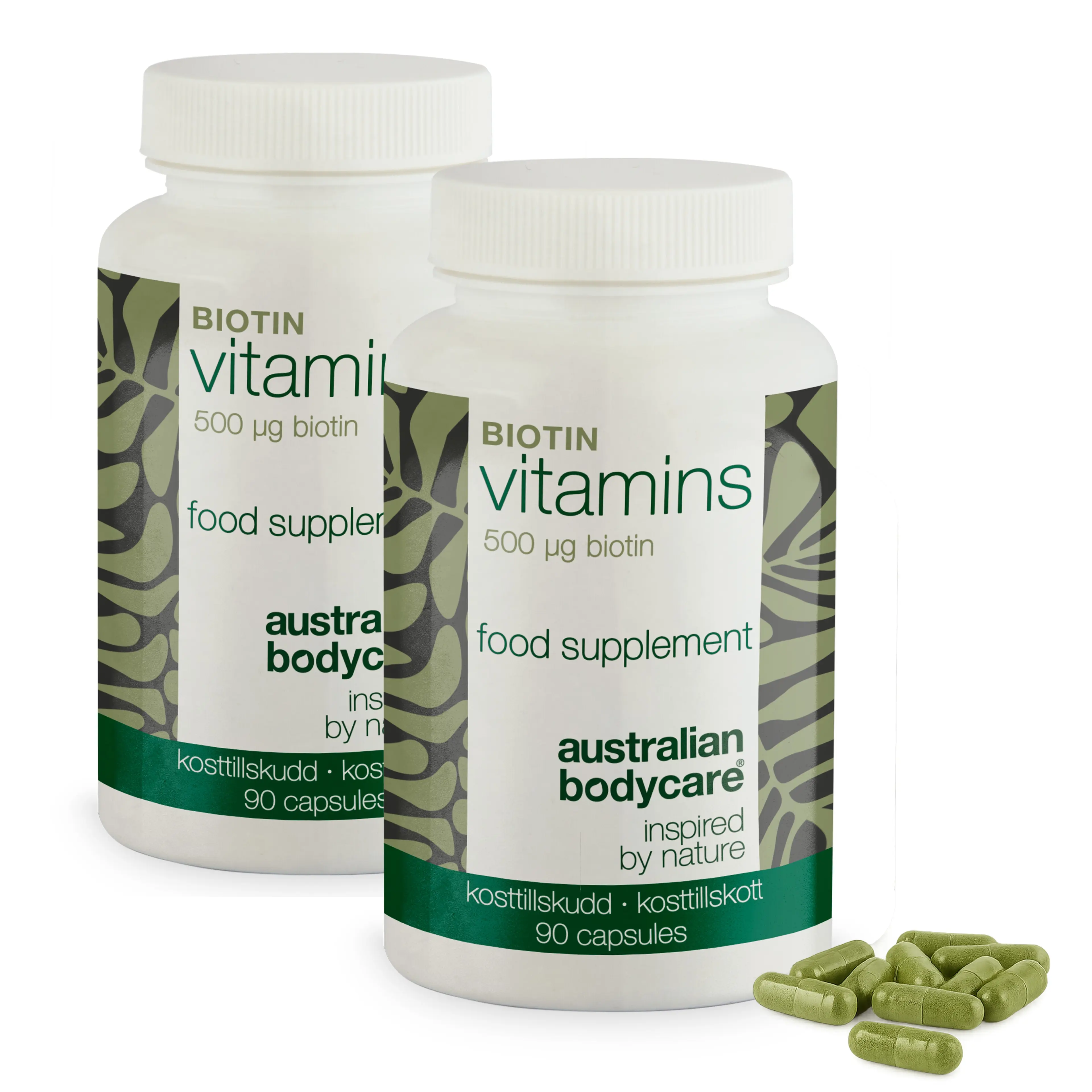 Doplněk stravy Biotin 500 µg – vitamín B7 – 90 ks — Doplněk s biotinem 500 µg – podporuje vlasy, pokožku a sliznice. Klíčové složky: biotin, Medicago sativa a celulóza.