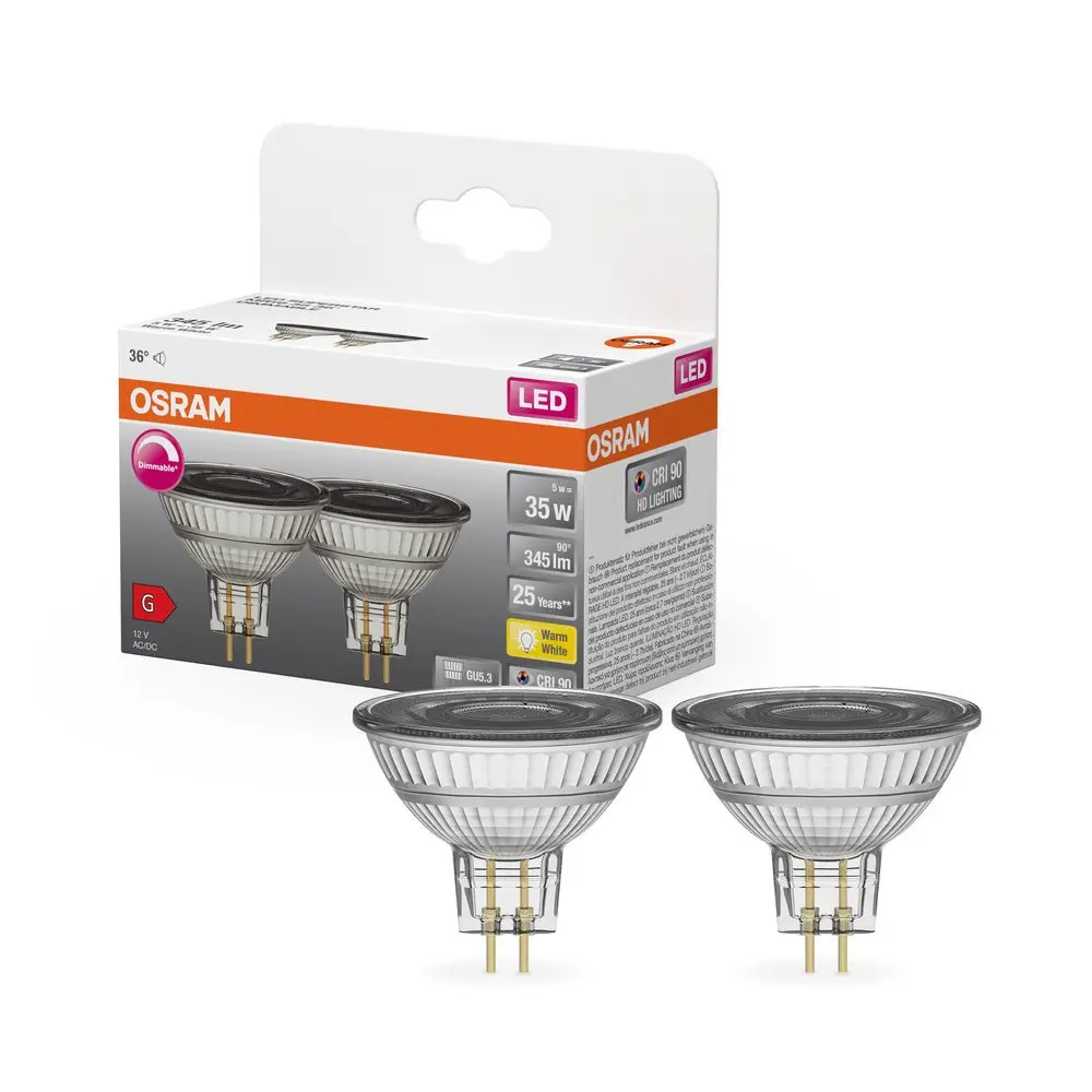 2 ks LED stmívatelná bodovka GU5.3 SUPERSTAR, teplá bílá