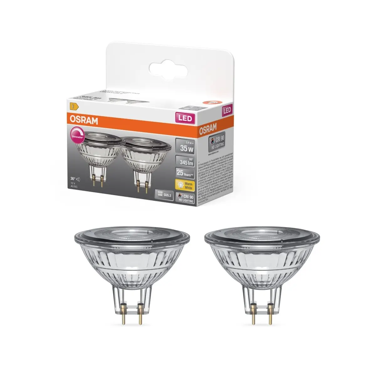 2 ks LED stmívatelná bodovkaU5.3 SUPERSTAR, teplá bílá OSRAM
