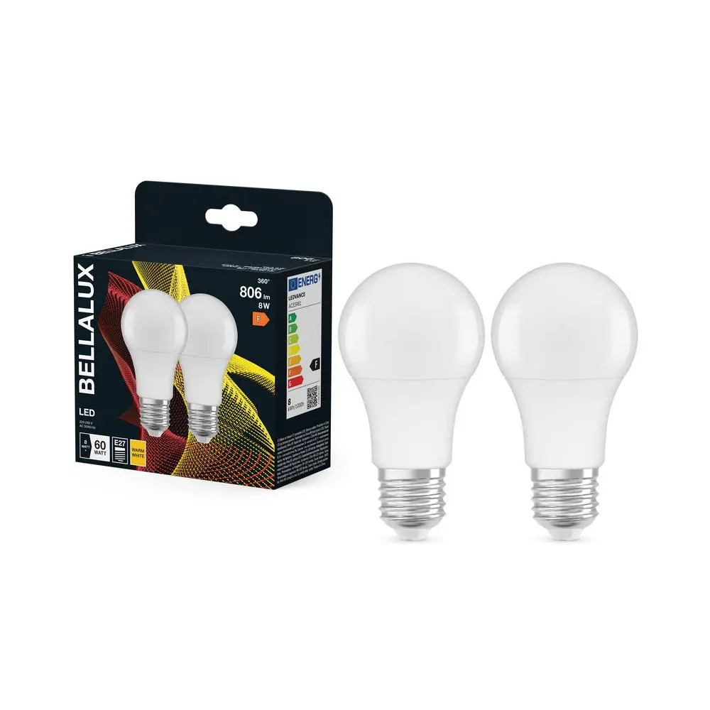 2x matná LED žárovka E27 8.5W CLASSIC A, teplá bílá