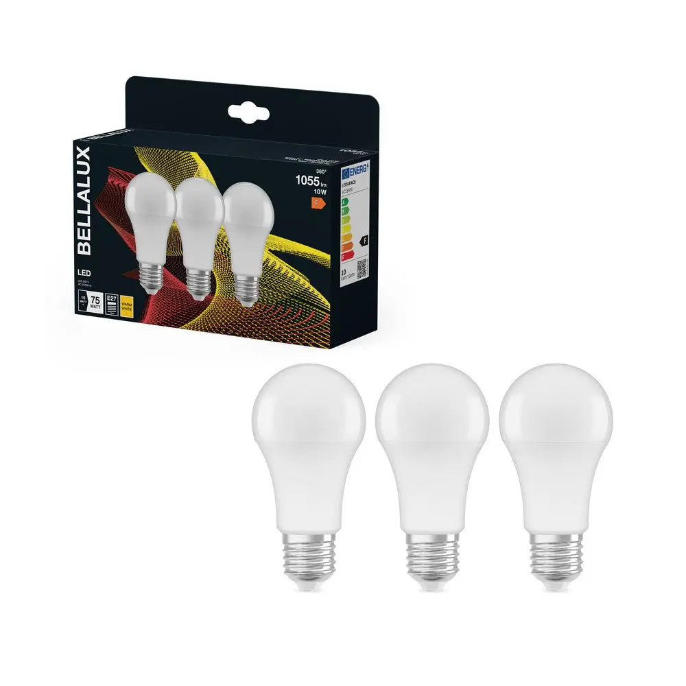 3x matná LED žárovka E27 10W CLASSIC A, teplá bílá