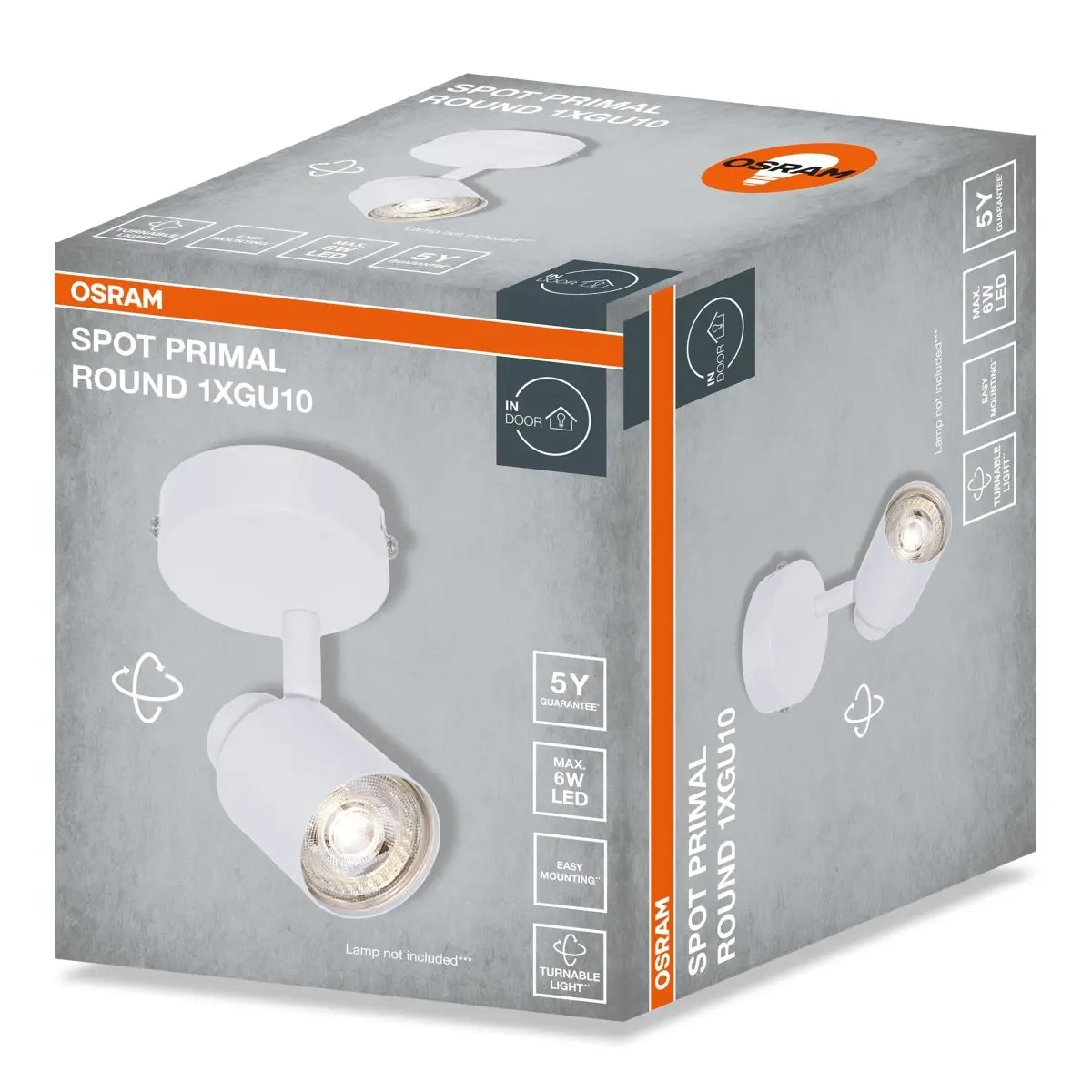 Bílá Bodovka LED SPOT PRIMAL 1xGU10 Kulatá