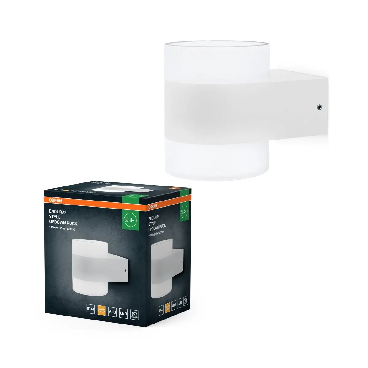 Bílé venkovní dekorativní svítido 12,50 W Teplá bílá 131 mm
