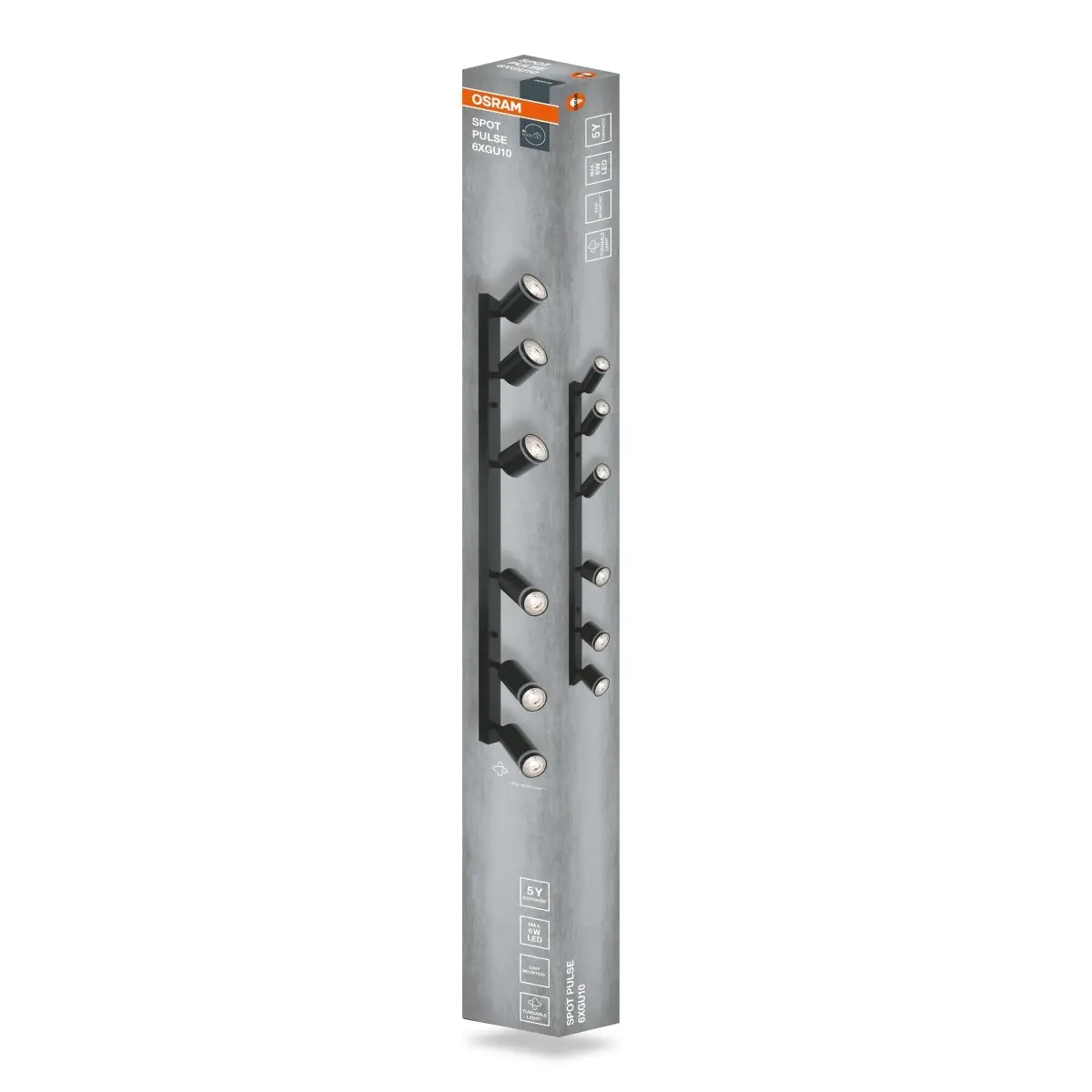 Černá Bodovka LED SPOT PULSE 6xGU10 900 mm