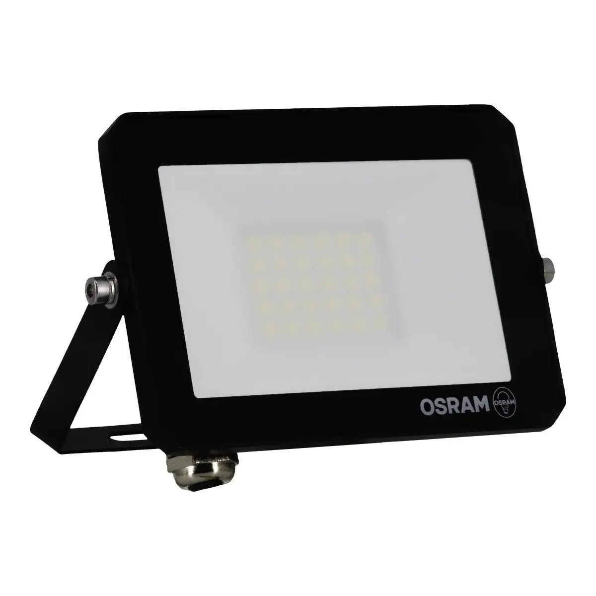 Černý venkovní LED reflektor LUX 20 W bez senzoru, teplá bílá