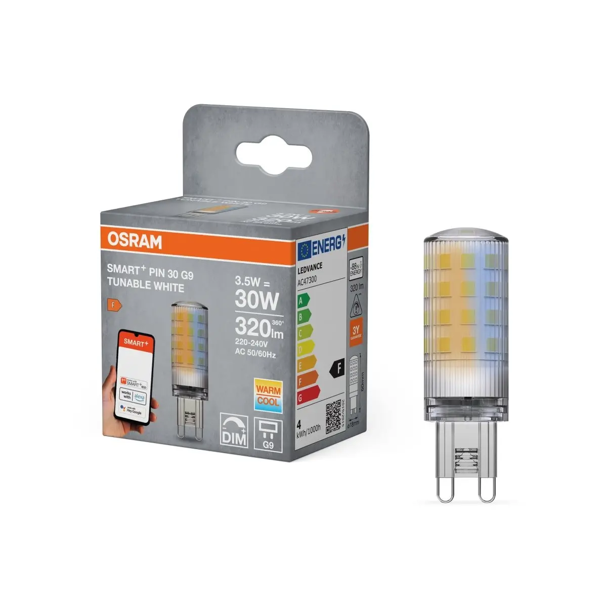 Chytrá WiFi speciální LED žárovka9 PIN, laditelná bílá OSRAM