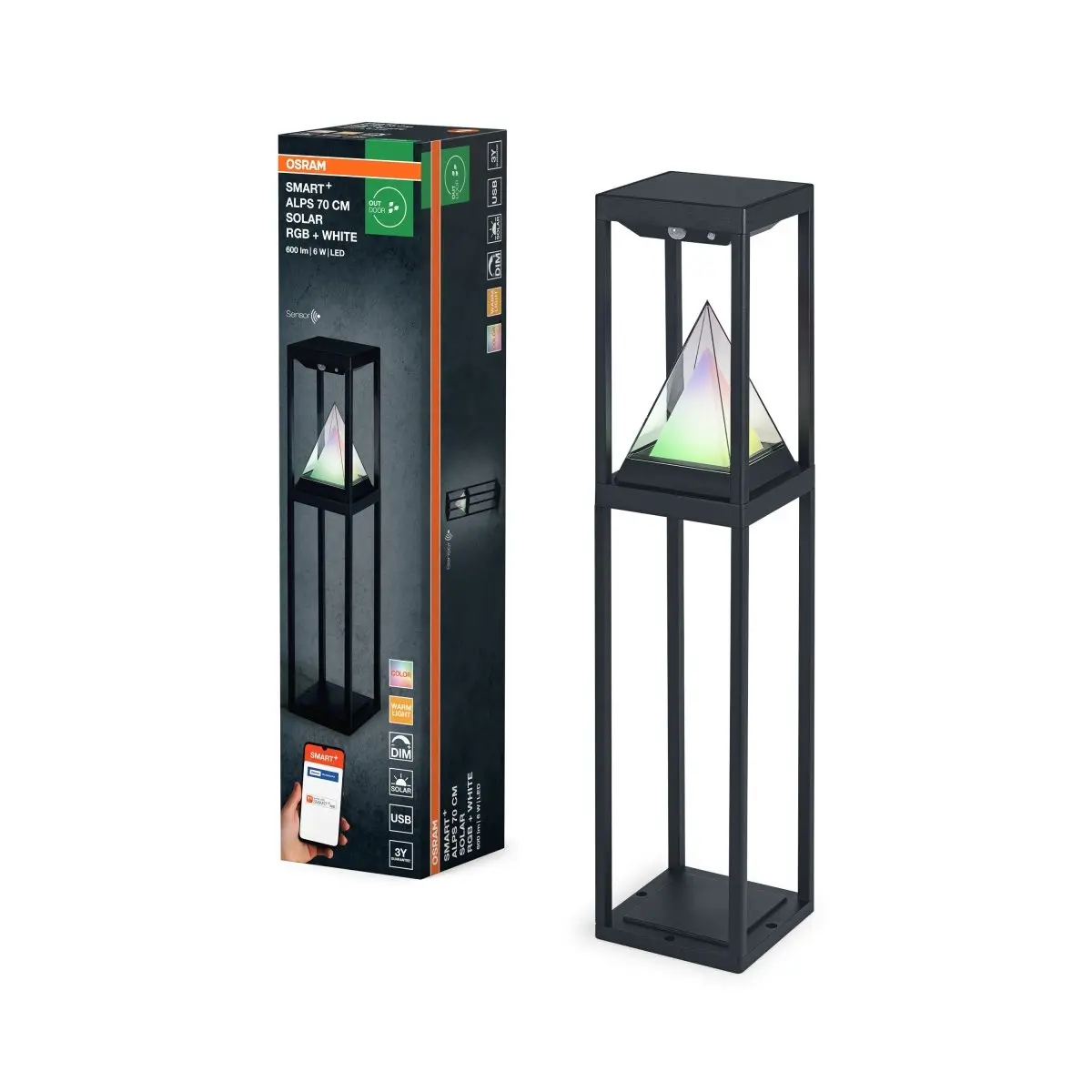LEDVANCE Smart+ - Venkovní stojací LED svítidlo, solární napájení 4099854474392