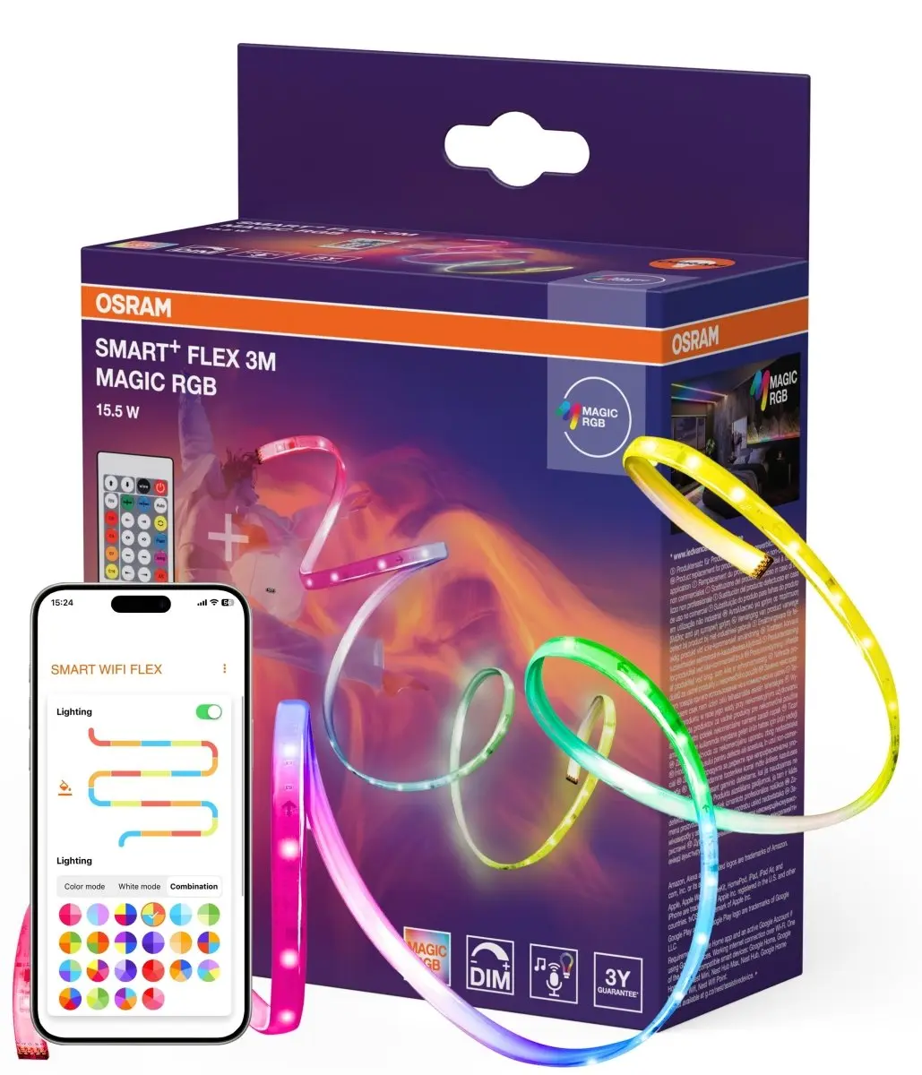 Chytrý Wifi flexibilní Magic RGB 3m na dálkové ovládání