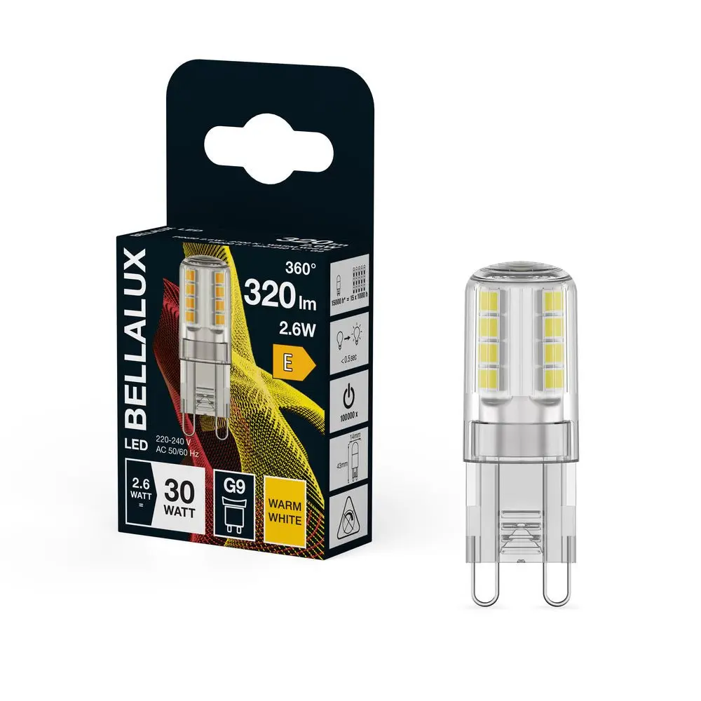 Čirá LED žárovka G9 2.6W PIN, teplá bílá