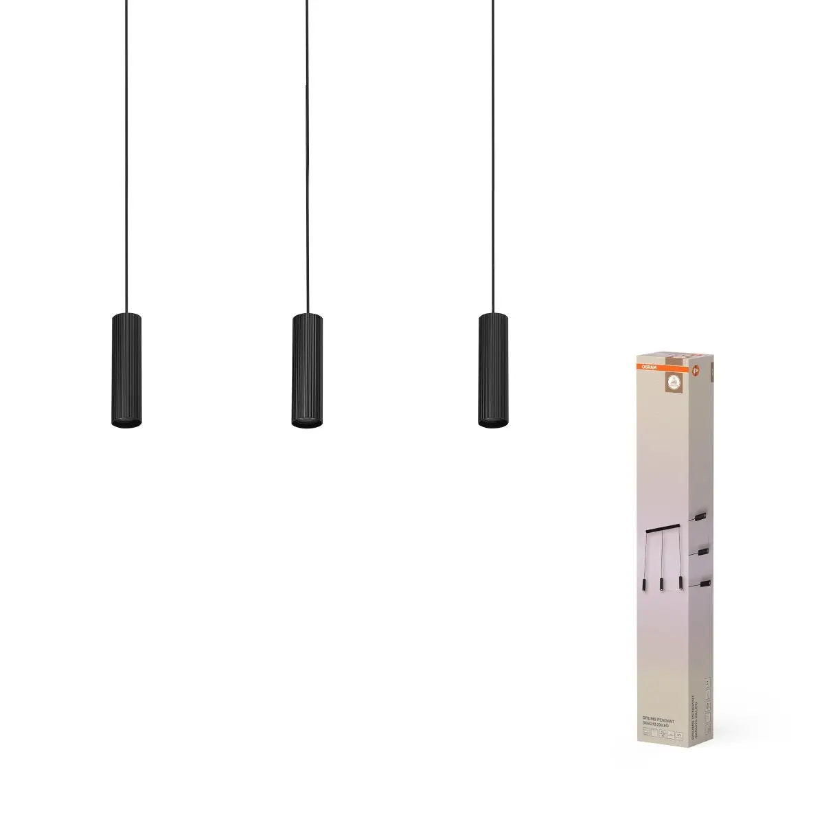 Dekorativní závěsné svítidlo 7,5 W, černé, délka 825 mm, Teplá bílá