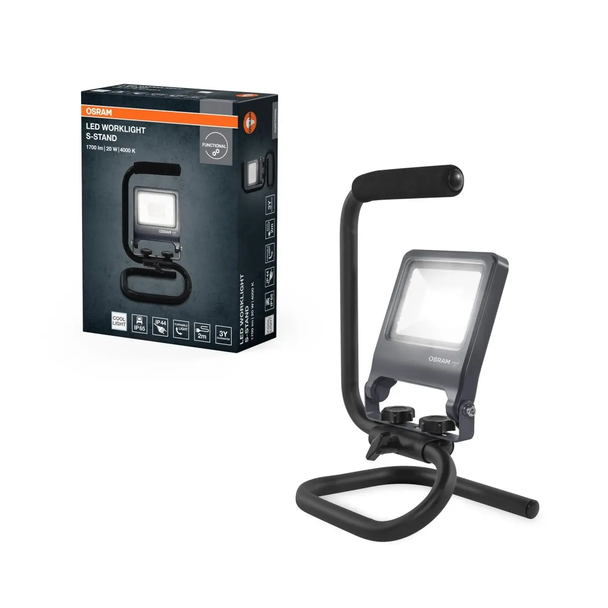 Flexibilní LED pracovní světlo 20 W S-STAND studená bílá OSRAM