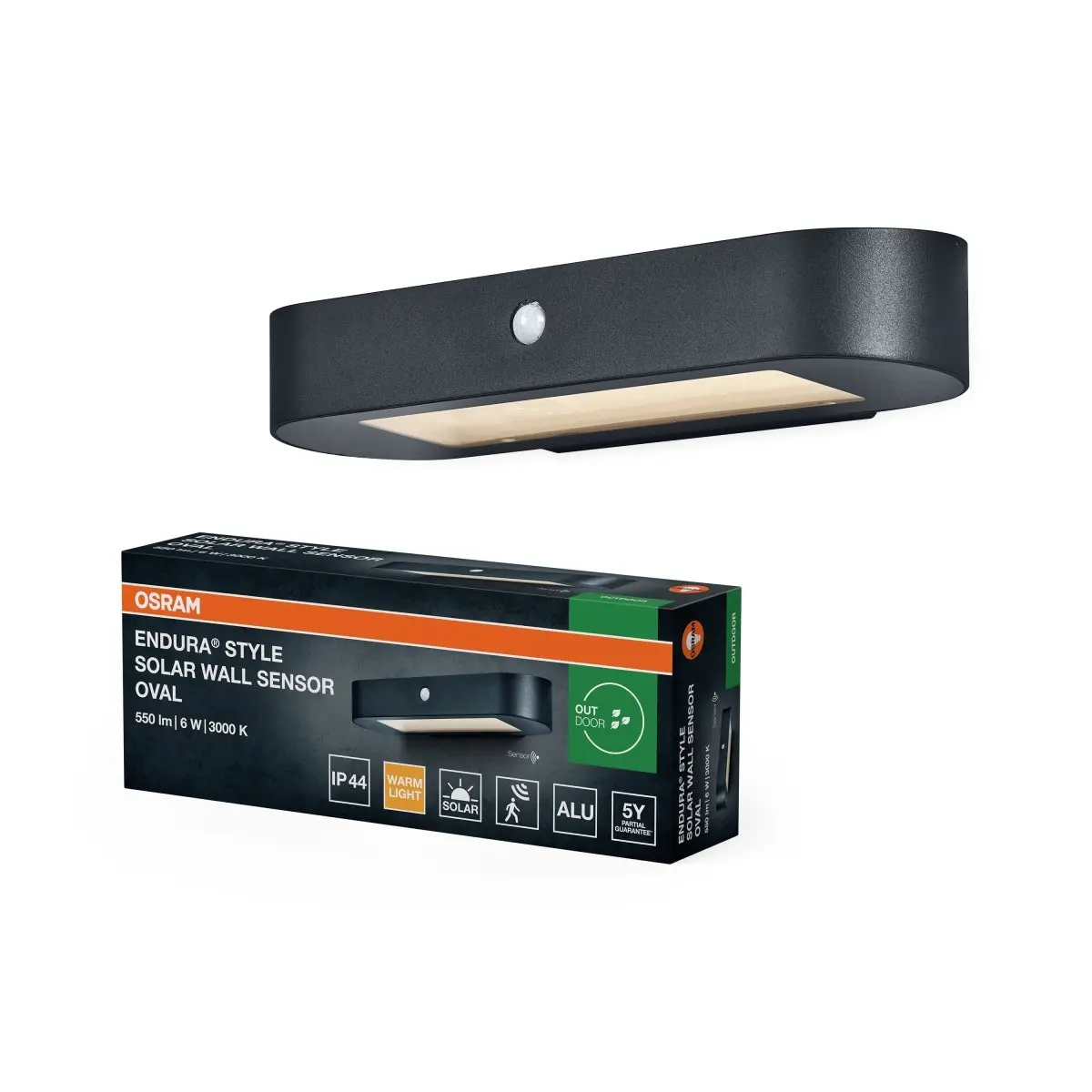 LED Nástěnné venkovní svítidlo 6 W Teplá bílá 340 mm