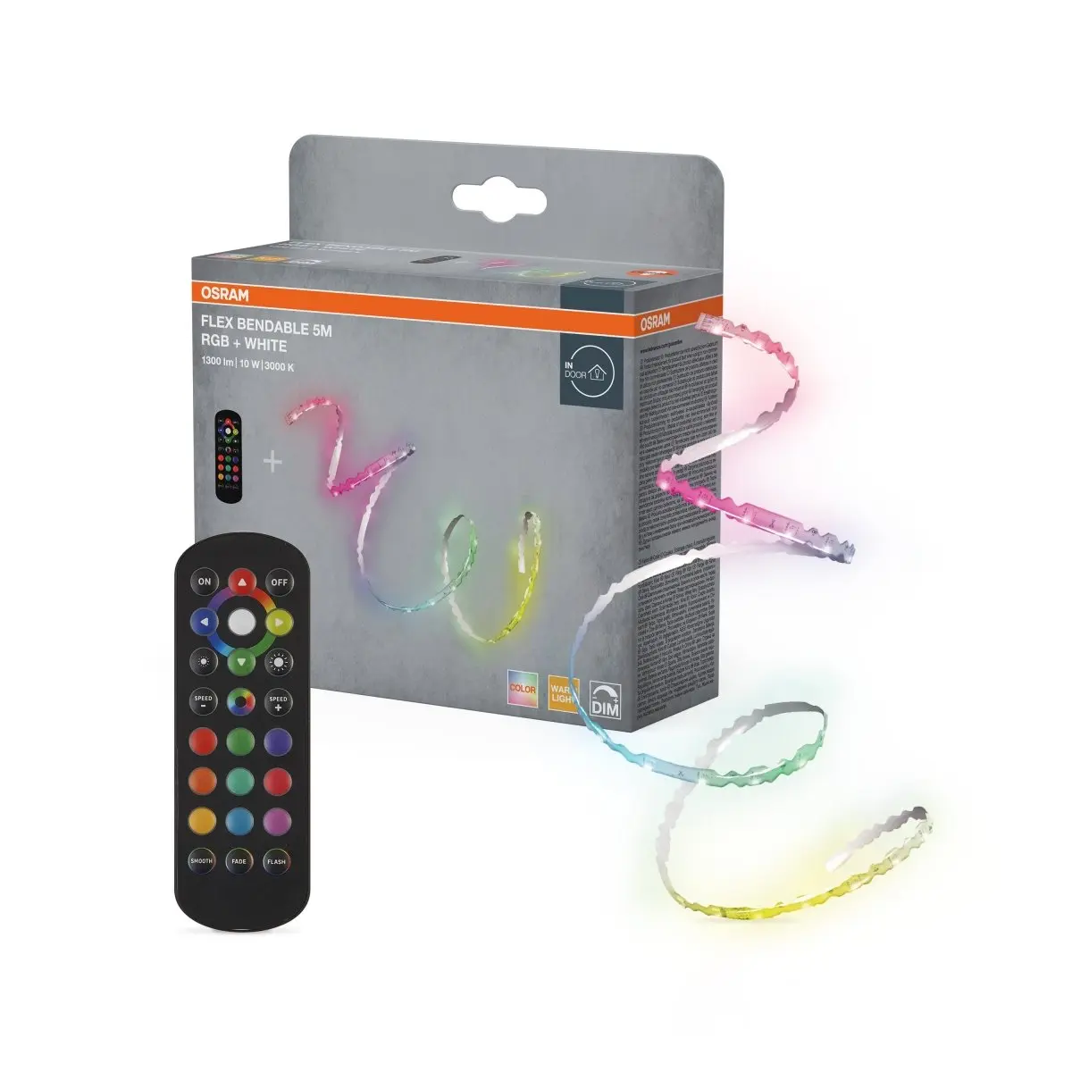 LED pásek flexibilní Ohýbatelný 5M RGB, RGB/Teplá Bílá