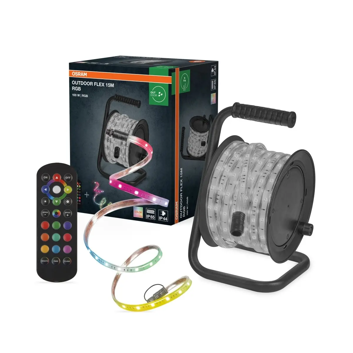 LED pásek Venkovní Flex 15m RGB IP65 s dálkovým ovládáním