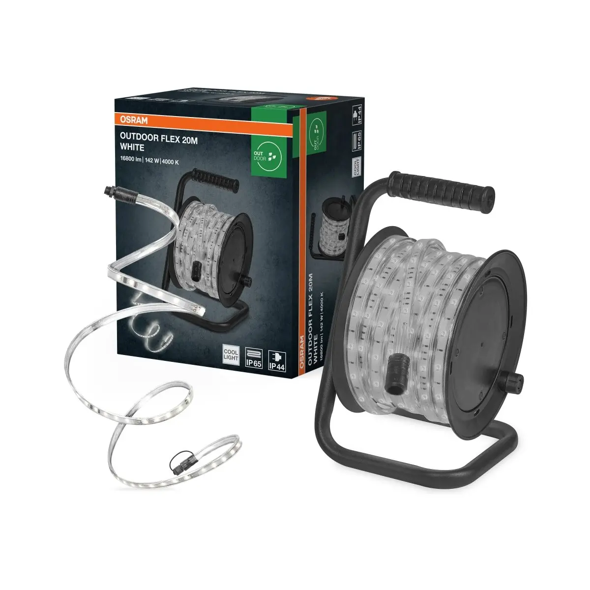LED pásek Venkovní Flex 20m IP65, Studená Bílá