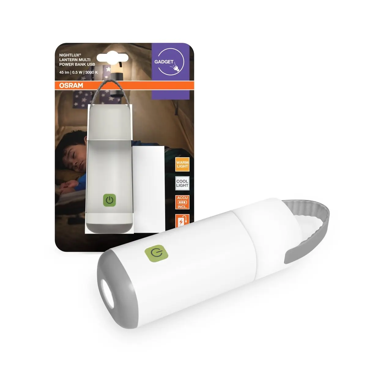 LED přenosné světlo Power-bank NIGHTLUX nastavitelná bílá OSRAM