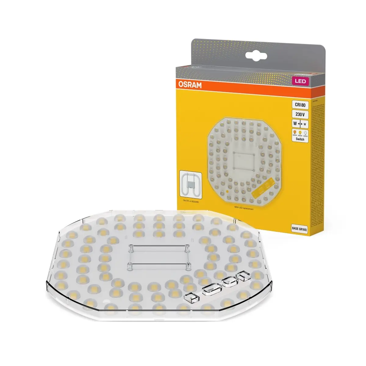LED žárovka GR10q 18 W DULUX SQ, laditelná bílá, náhrada 38 W