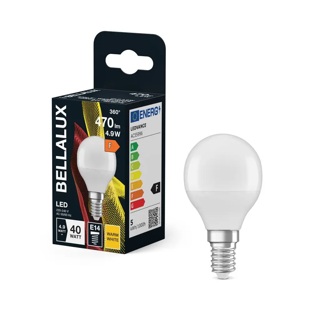 Matná LED žárovka E14 4.9W CLASSIC P, teplá bílá