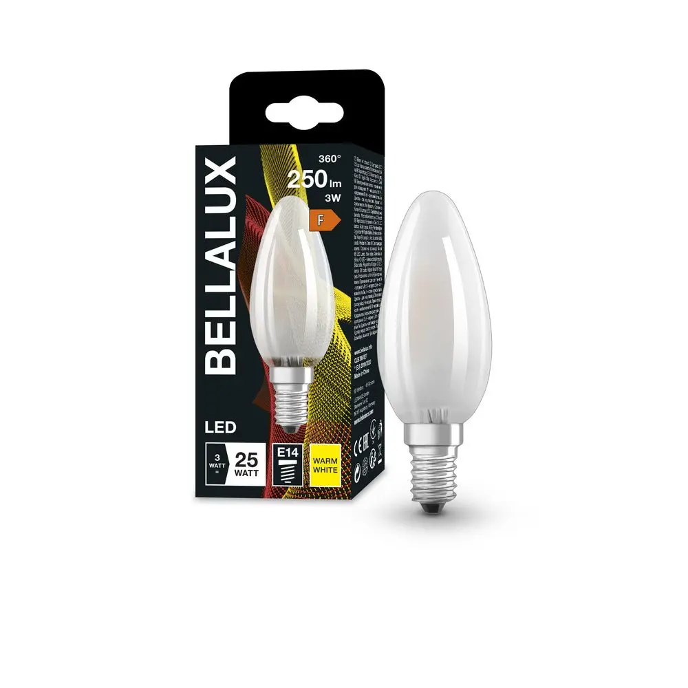 Matná LED žárovka svíčková E14 2.5W CLASSIC B, teplá bílá