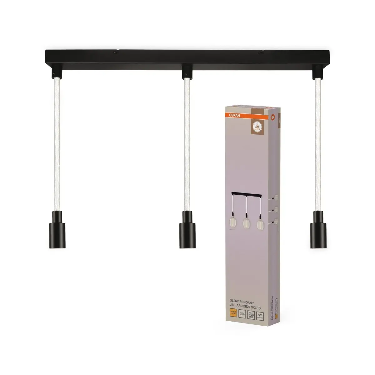 Moderní závěsné svítidlo Decor Glow Line 3xE27