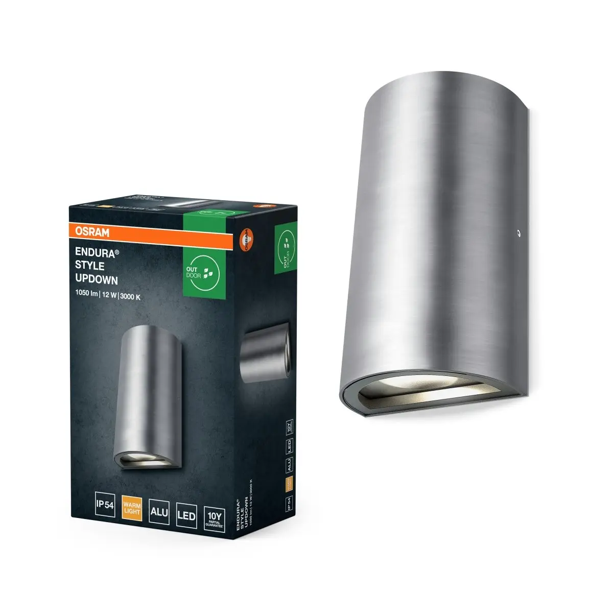 Nástěnné svítidlo Endura Style UpDown, 12 W, hliníkové