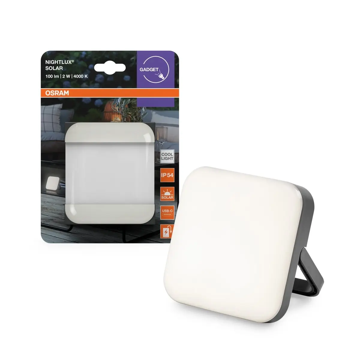 Orientační svítidlo NIGHTLUX® Solar, šedá, studená bílá