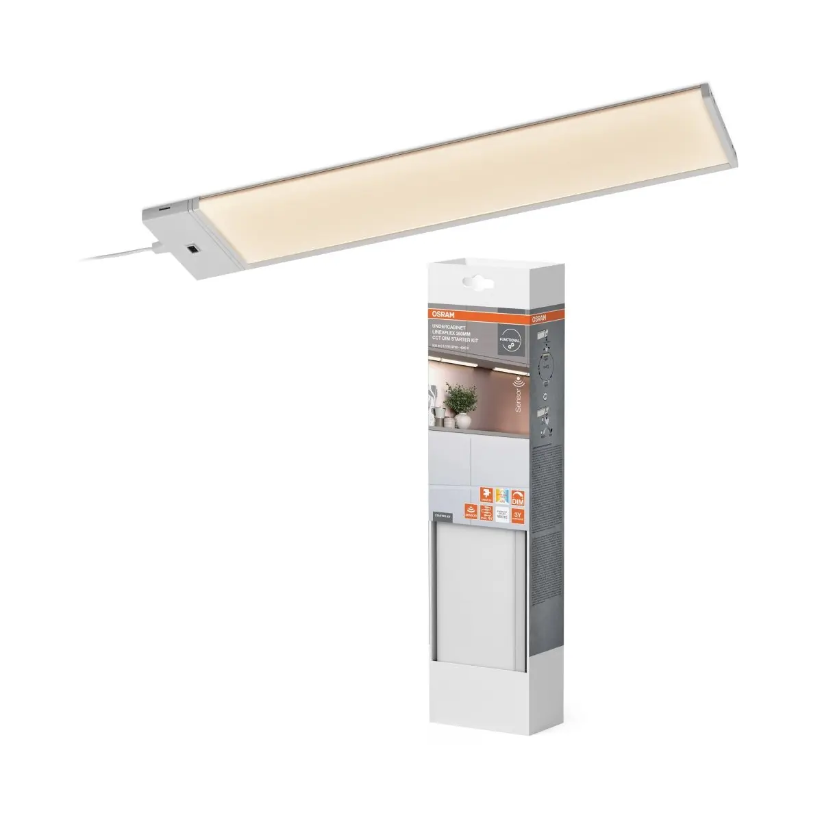 Podlinkový LED pásek Lineaflex, laditelná bílá, 360 mm