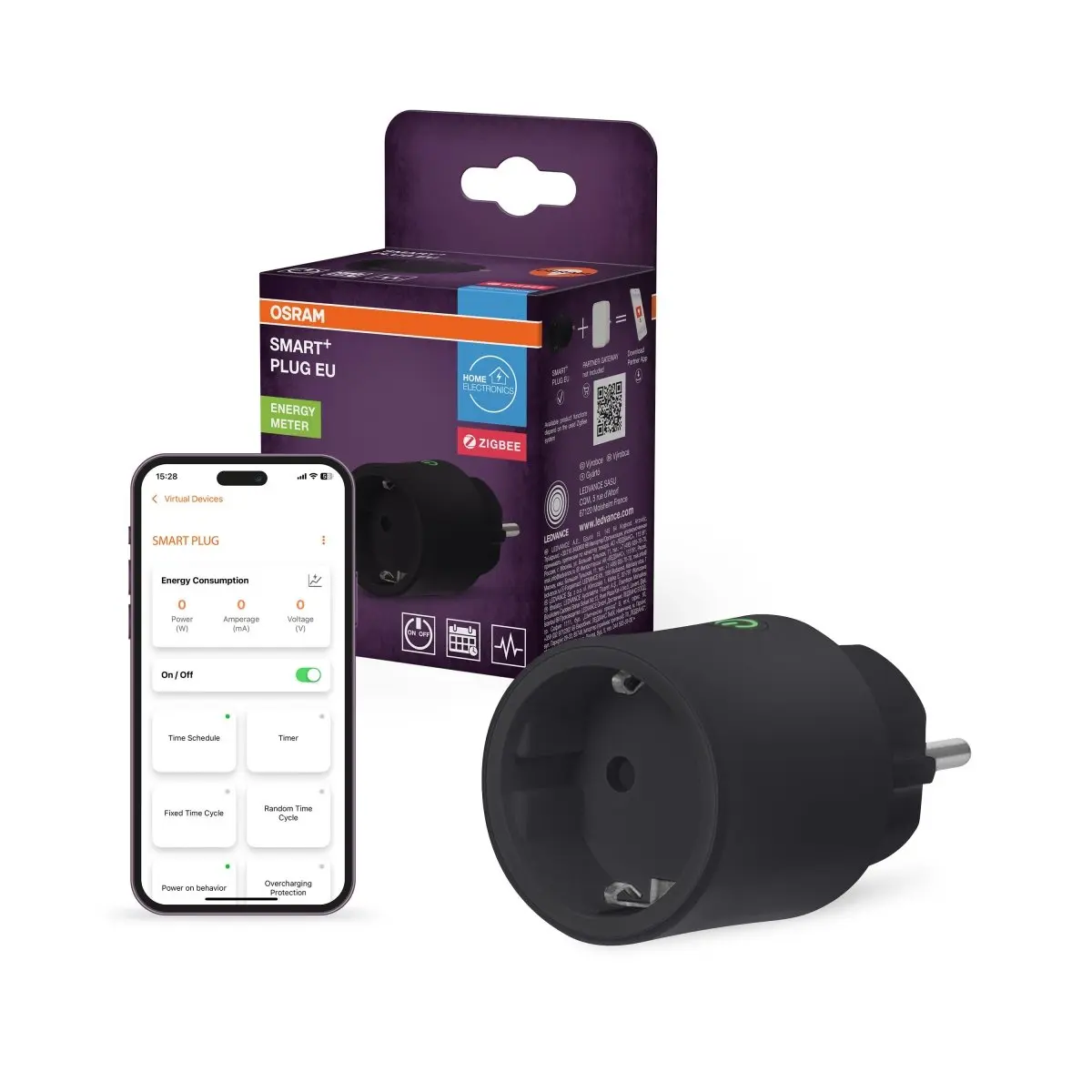 SMART+ Chytrá zásuvka ZigBee černá