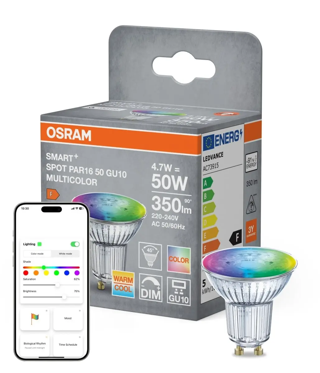 Smart LED reflektor SMART+ MATTER Multicolor PAR16 50, 4.7W, GU10