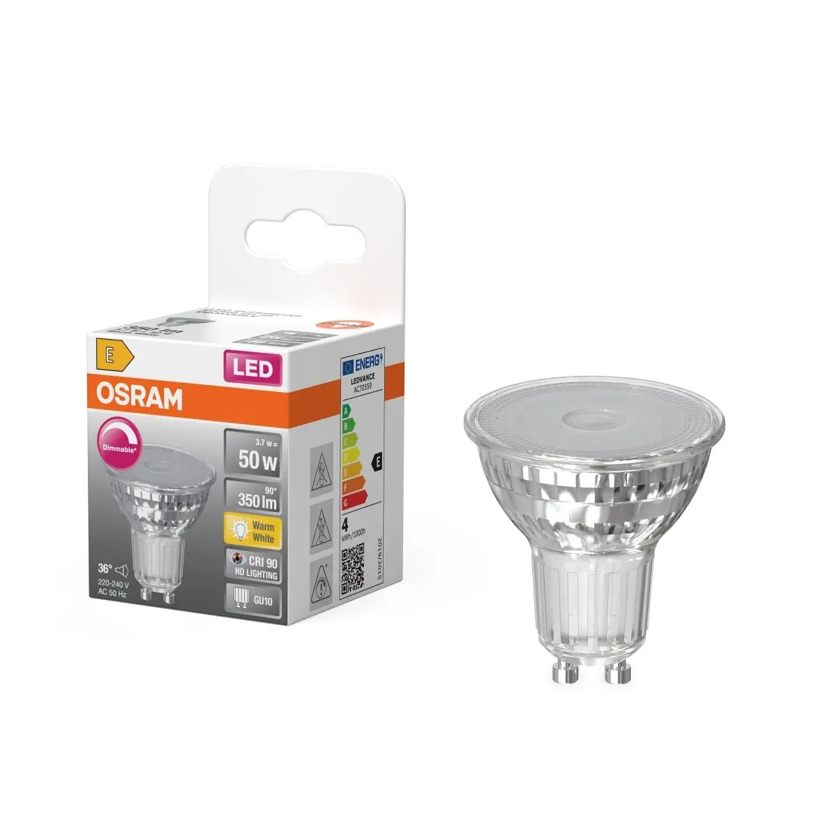 Stmívatelná LED bodovkaU10 4,5 W HD SUPERSTAR, teplá bílá OSRAM
