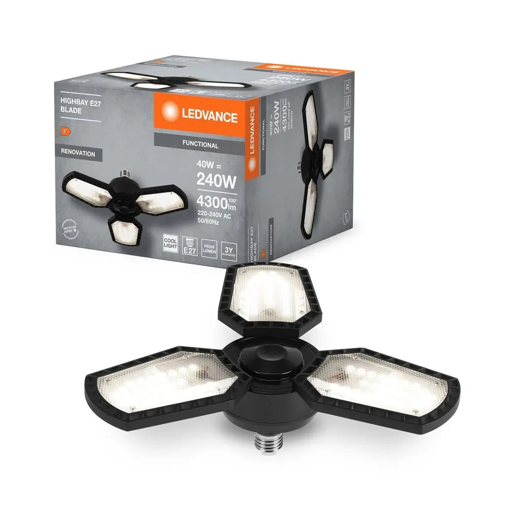 Stropní svítidlo na renovaci E27 40W HIGHBAY, studená bílá