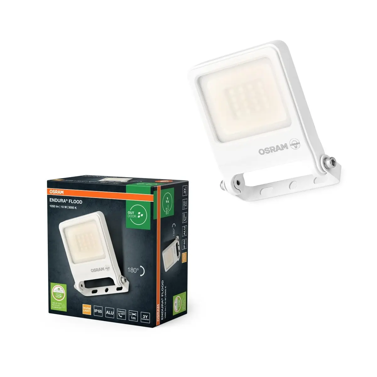 Venkovní reflektor ENDURA OSRAM var. 3 10 W, teplá bílá