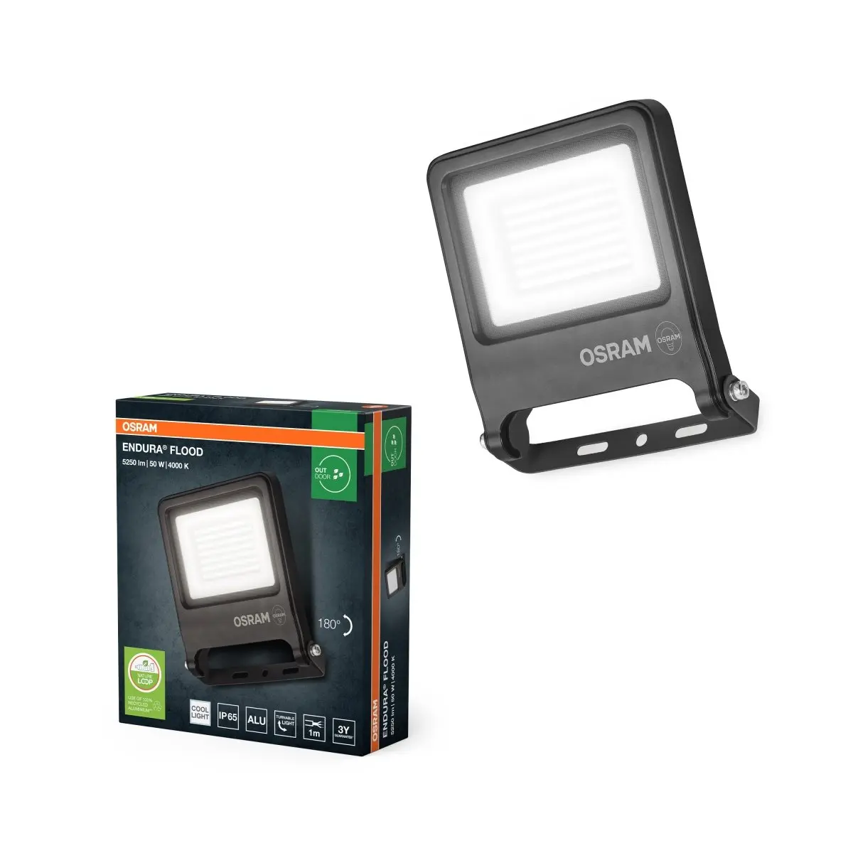 Venkovní reflektor ENDURA OSRAM 50 W, studená bílá