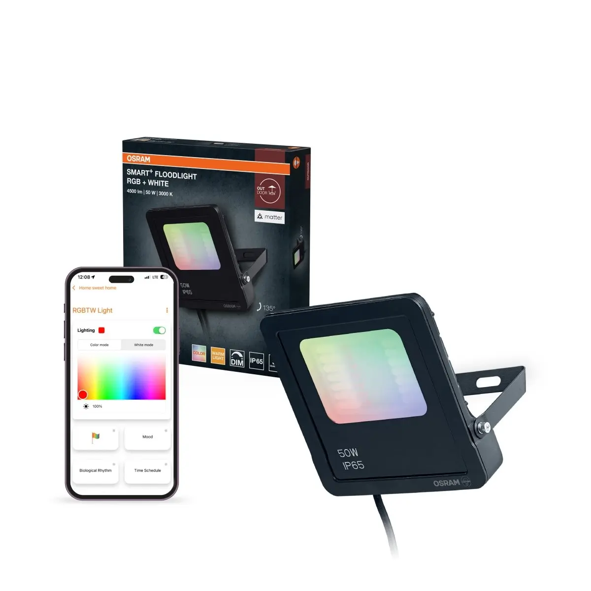 Venkovní reflektor SMART+ MATTER Floodlight 50W, RGBW