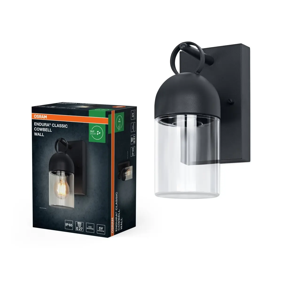 Venkovní svítidlo ENDURA® Classic Cowbell IP65, šedá