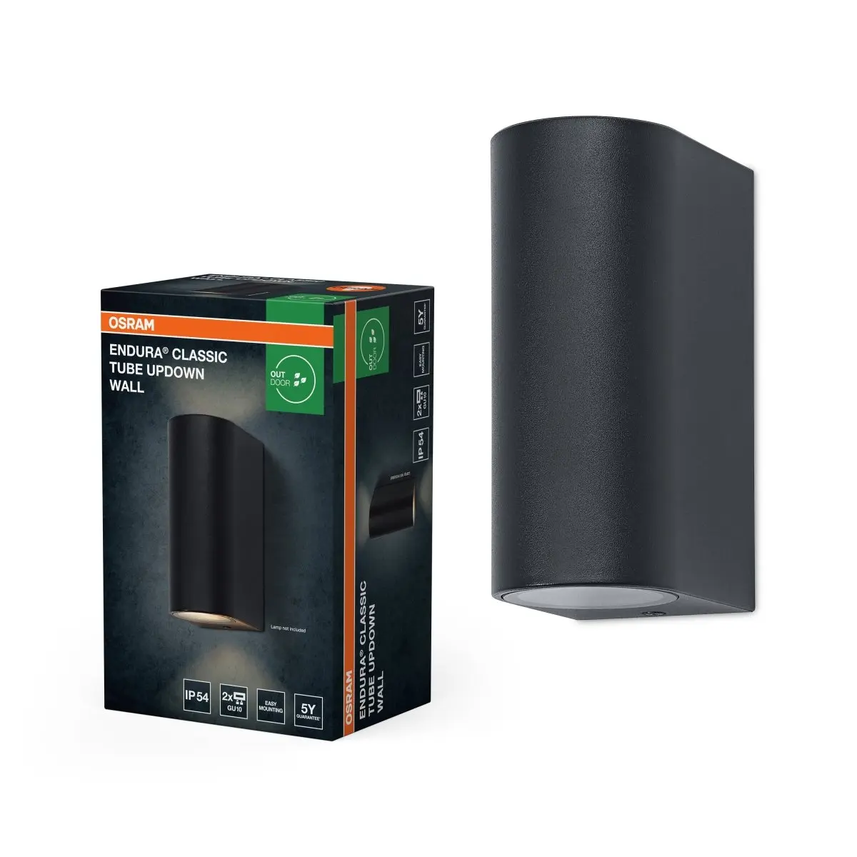 Venkovní svítidlo ENDURA® Classic Tube, šedá, nahoru/dolů