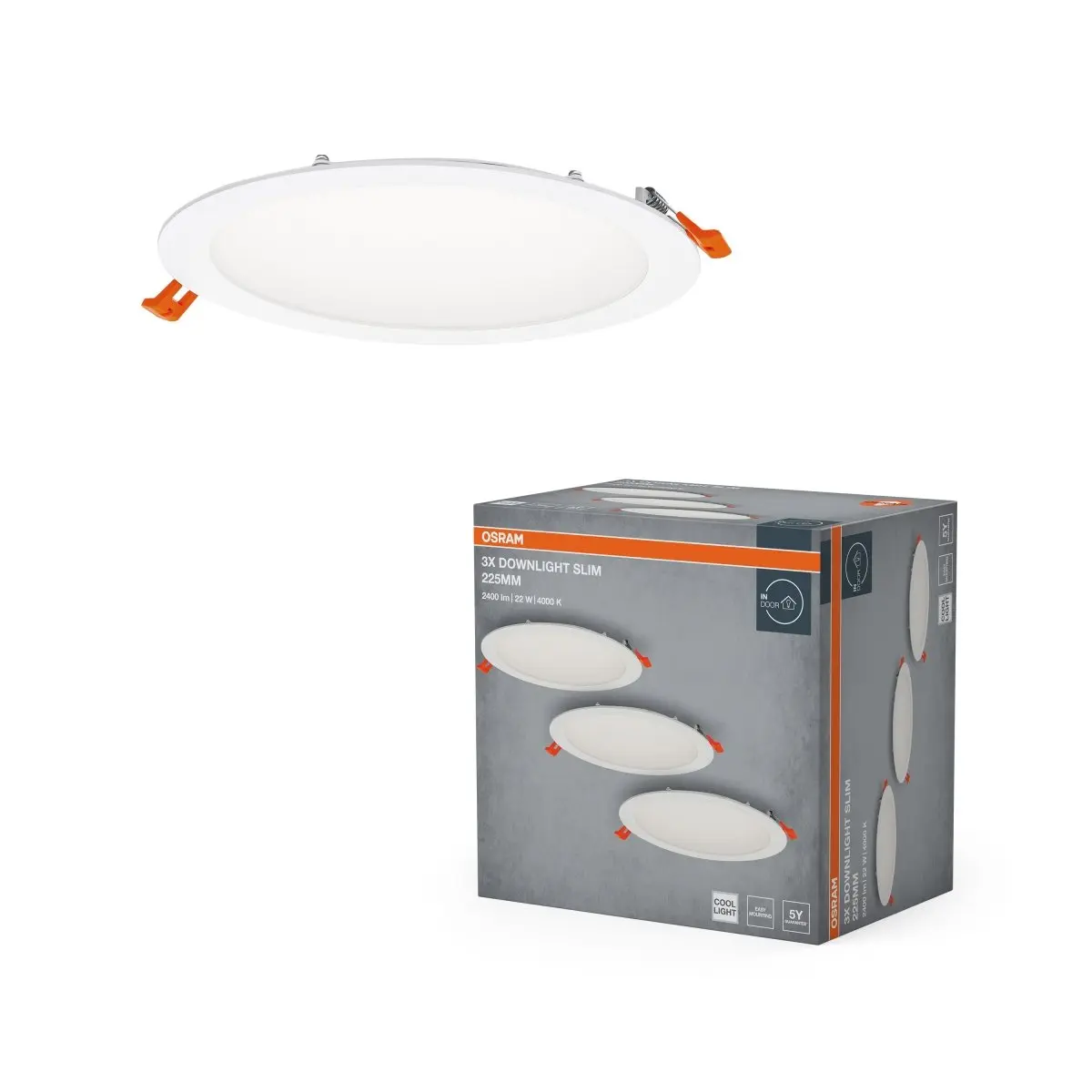 Zapuštěné úzké podhledové LED svítidlo Slim 22W, Studená Bílá