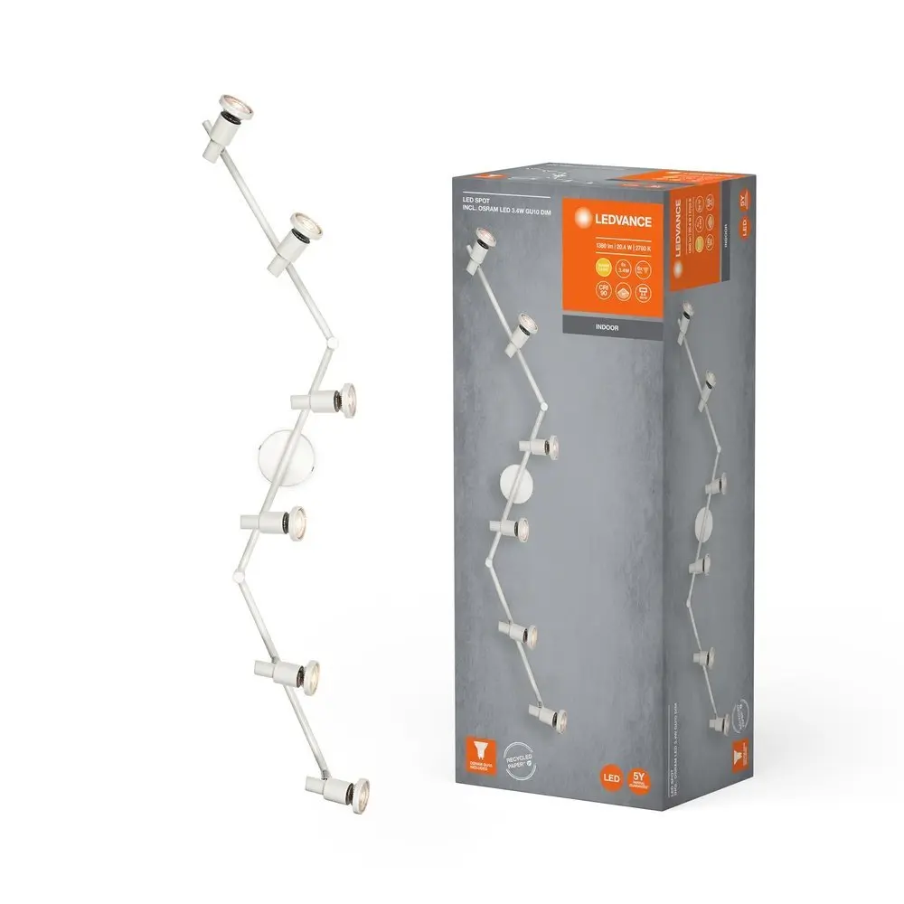 Bílé LED stropní svítidlo GU10 20,4 W SPOT, teplá bílá