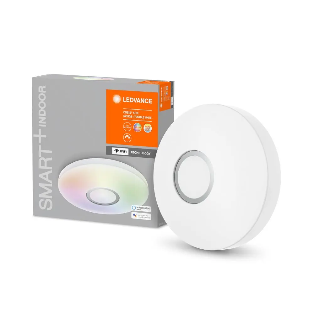 Chytré WiFi LED RGBTW stropní světlo KITE, nastavitelná bílá